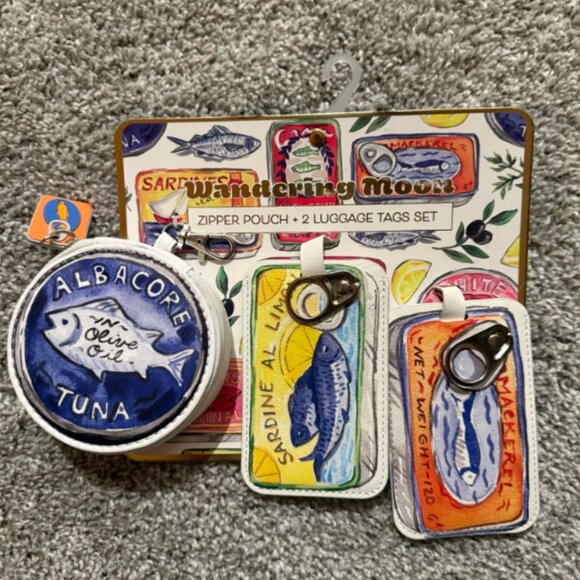 Wandering Moon Sardine Luggage Tag Travel - Picture 1 of 2